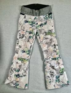 Obermeyer Teen XL Floral Ski Snow Pants Insulated Waterproof Flare