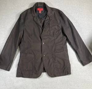 fcuk jeans Men’s Brown Corduroy Blazer 46 Slim Fit 2-Button Notch Cotton
